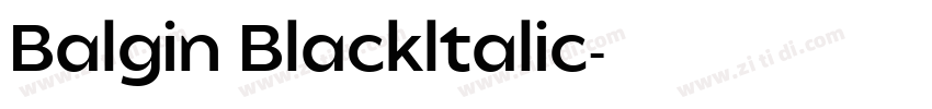 Balgin Blackltalic字体转换